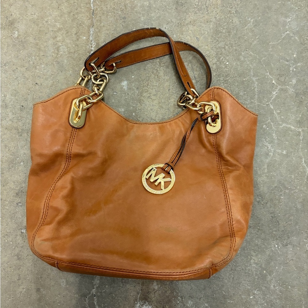 Michael Kors Brown Lillie Leather Shoulder‎ Bag